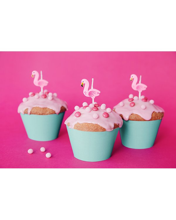 Birthday candles Flamingos, 3cm (1 pkt / 5 pc.)