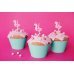 Birthday candles Flamingos, 3cm (1 pkt / 5 pc.)