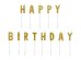 Birthday candles Happy Birthday, gold, 2.5cm (1 pkt / 13 pc.)