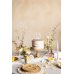 Birthday Candle Number '0', White with Flower Petals, 8 cm
