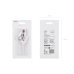 Birthday Candle Number '4', White with Flower Petals, 8 cm