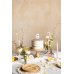 Birthday Candle Number '6', White with Flower Petals, 8 cm