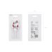 Birthday Candle Number '6', White with Flower Petals, 8 cm