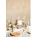 Birthday Candle Number '8', White with Flower Petals, 8 cm