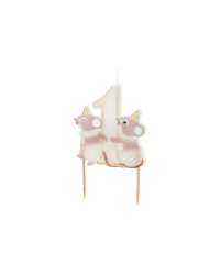 Birthday candle number 1 Mice, 7.5 cm, mix