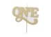 Birthday candle ONE, 3.8x6.5 cm, cold gold