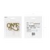 Birthday candle ONE, 3.8x6.5 cm, cold gold