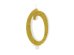 Birthday candle Number 0, gold, 10cm