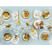 Birthday candle Number 40, gold, 7.5cm