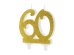 Birthday candle Number 60, gold, 7.5cm