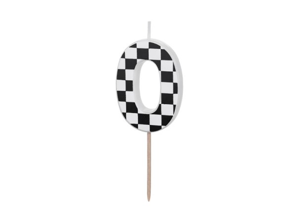 Birthday candle Number 0, 5.5 cm, mix