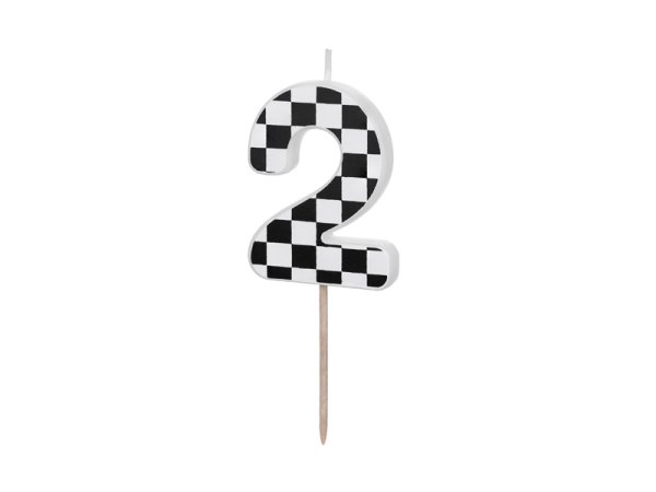 Birthday candle Number 2, 5.5 cm, mix