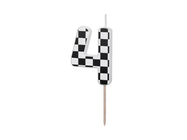 Birthday candle Number 4, 5.5 cm, mix