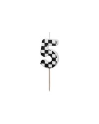 Birthday candle Number 5, 5.5 cm, mix