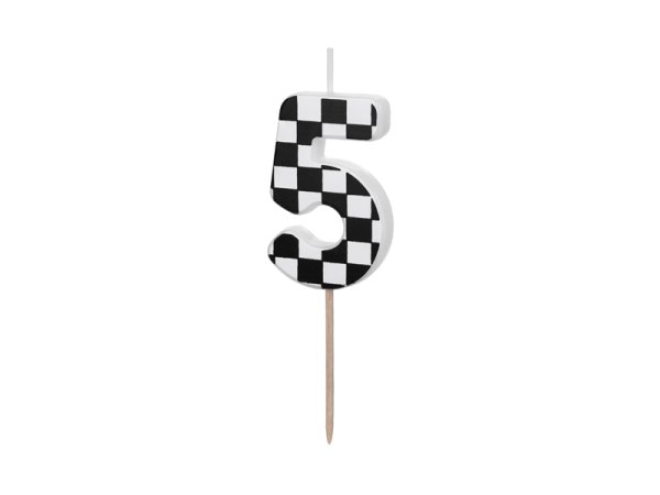 Birthday candle Number 5, 5.5 cm, mix