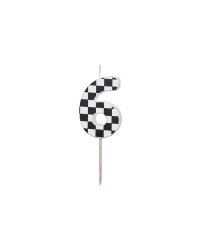 Birthday candle Number 6, 5.5 cm, mix