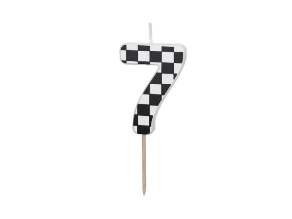 Birthday candle Number 7, 5.5 cm, mix