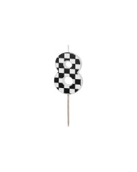 Birthday candle Number 8, 5.5 cm, mix