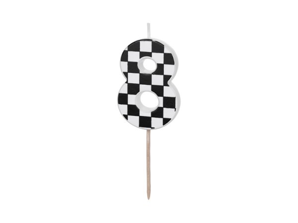 Birthday candle Number 8, 5.5 cm, mix
