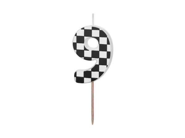 Birthday candle Number 9, 5.5 cm, mix