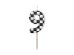 Birthday candle Number 9, 5.5 cm, mix