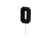 Birthday candle Number 0, 6 cm, black