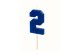 Birthday candle Number 2, 6 cm, blue