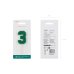 Birthday candle Number 3, 6 cm, green