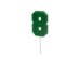 Birthday candle Number 8, 6 cm, green