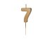 Birthday candle Number 7, 4.5 cm, złoty