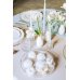 Floating candle peony, matt, white, 8 cm (1 pkt / 4 pc.)