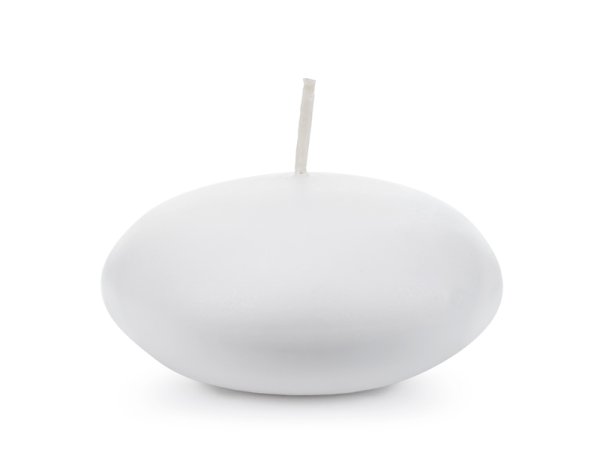 Floating candle, matt, white, 8 cm (1 pkt / 4 pc.)