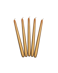 Taper candles, metallic, gold, 29cm (1 pkt / 10 pc.)