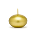 Floating candle disc, metallic, gold, 4cm (1 pkt / 50 pc.)