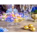 Floating candle disc, metallic, gold, 4cm (1 pkt / 50 pc.)