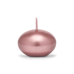 Floating candle disc, metallic, rose gold, 4cm (1 pkt / 50 pc.)