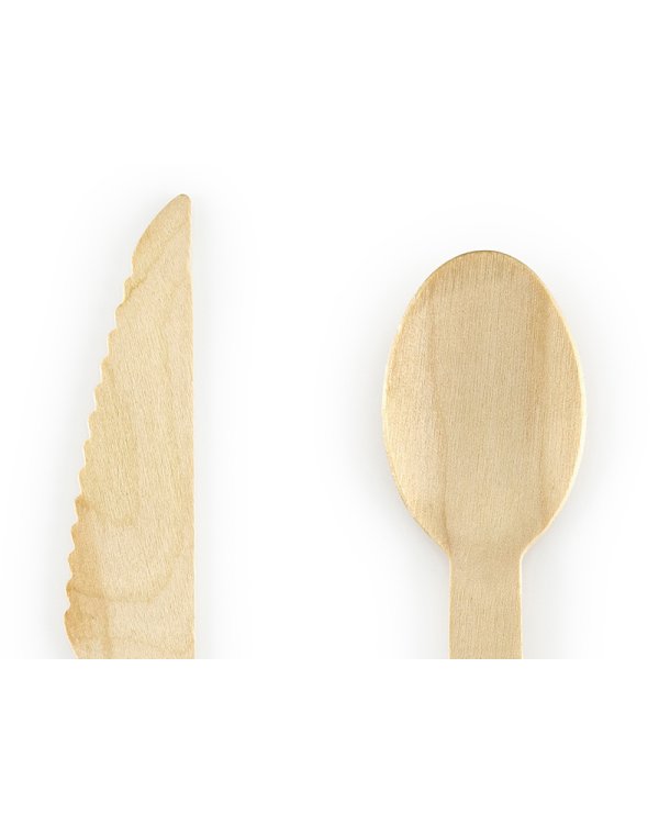 Wooden Cutlery Stars, gold, 16cm (1 pkt / 18 pc.)