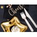 Wooden Cutlery Stars, gold, 16cm (1 pkt / 18 pc.)