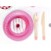 Wooden Cutlery Hearts, blush pink 16cm (1 pkt / 18 pc.)