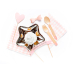 Wooden Cutlery Hearts, blush pink 16cm (1 pkt / 18 pc.)