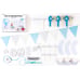 Party decorations set - 1st Birthday, silver