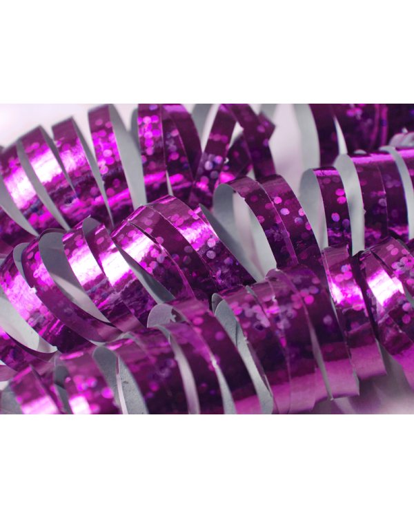 Holographic streamer, pink, 3.8m (1 pkt / 18 pc.)