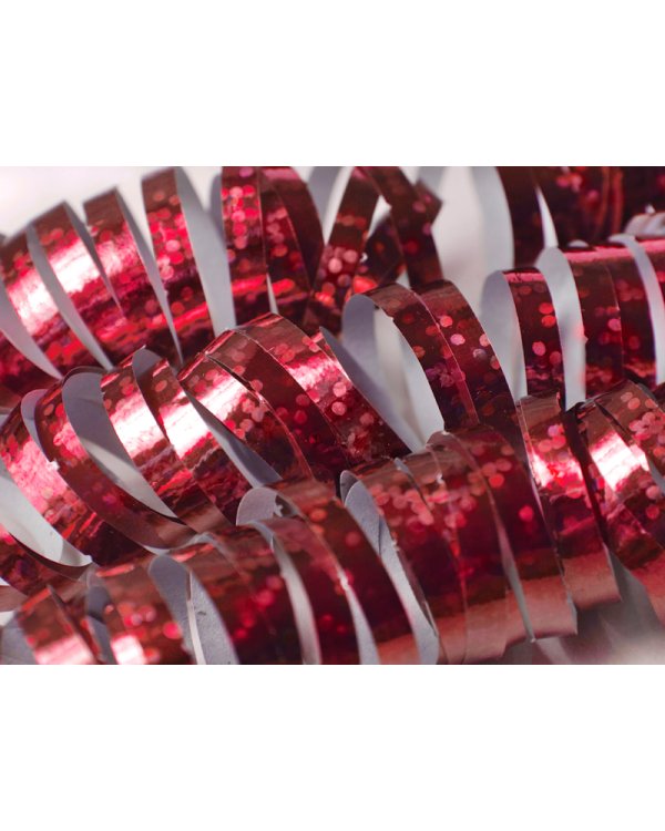 Holographic streamer, red, 3.8m (1 pkt / 18 pc.)
