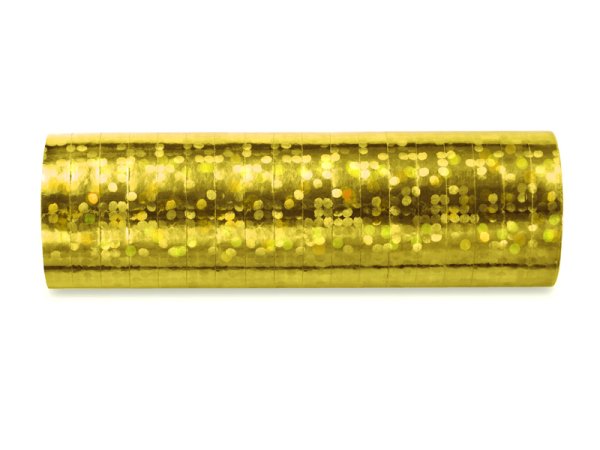 Holographic streamer, gold, 3.8m (1 pkt / 18 pc.) Holographic streamer, gold, 3.8m (1 pkt / 18 pc.)