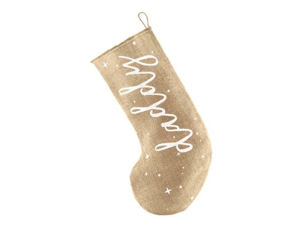 Decorative stocking Daddy, white, 23x39.5cm Decorative stocking Daddy, white, 23x39.5cm