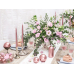 Pillar Candle, metallic, rose gold, 12x6cm (1 pkt / 6 pc.)