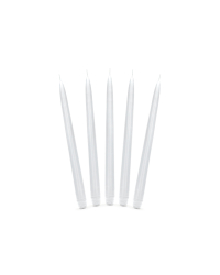 Taper candle, matt, white, 24cm (1 pkt / 10 pc.)