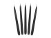 Taper candle, matt, black, 24cm (1 pkt / 10 pc.)
