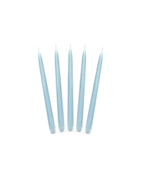 Taper candle, matt, sky-blue, 24cm (1 pkt / 10 pc.)