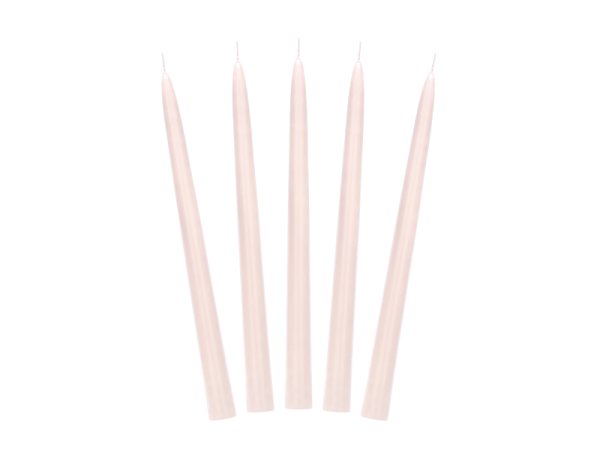 Taper candle, matt, nude, 24cm (1 pkt / 10 pc.)